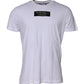 Dolce & Gabbana White Cotton Logo Patch Crew Neck T-shirt