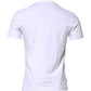 Dolce & Gabbana White Cotton Logo Patch Crew Neck T-shirt