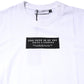 Dolce & Gabbana White Cotton Logo Patch Crew Neck T-shirt