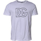 Dolce & Gabbana White DG Logo Print Short Sleeves T-shirt