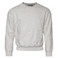 Dolce & Gabbana White Cotton Fleece Crew Neck Sweater