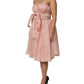 Dolce & Gabbana Pink Silk Chiffon A-line Pleated Midi Dress