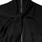 Dolce & Gabbana Black Long Sleeves Sheath Midi Dress