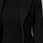 Les Hommes Black Polyester Single Breasted Trench Coat Jacket