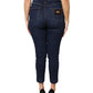 Dolce & Gabbana Blue Cotton High Waisted Cropped Denim Jeans