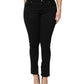 Dolce & Gabbana Black Cotton Logo Mid Waist Skinny Denim Jeans