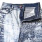 Dolce & Gabbana Blue Washed Print High Waist Denim Jeans