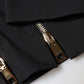 Dolce & Gabbana Black Wool High Waist Zipper Tapered Pants