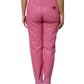Dolce & Gabbana Pink Tattered Mid Waist Tapered Denim Jeans