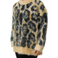 Dolce & Gabbana Multicolor Leopard Mohair Crew Neck Sweater