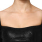 Dolce & Gabbana Black Viscose Long Sleeves Fitted Blouse Top