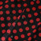 Dolce & Gabbana Black Red Polka Dot Silk Long Sleeves Top