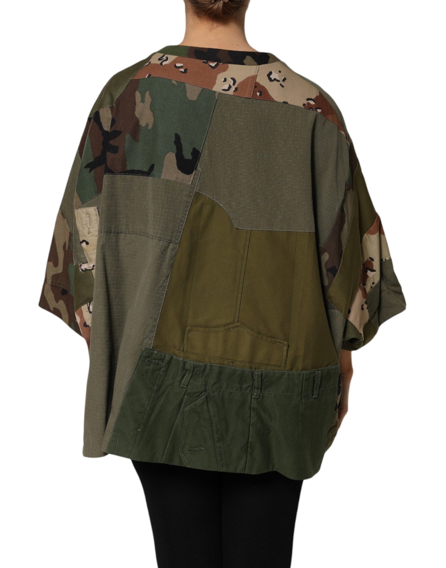 Dolce & Gabbana Multicolor Camouflage Oversized Top T-shirt