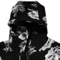 Dolce & Gabbana Black Wool Floral Printed Men Hooded Jacket