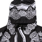 Dolce & Gabbana Black Bandana Print Hooded Bomber Jacket