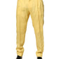 Dolce & Gabbana Yellow Flax Tapered Dress Men Pants