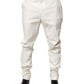 Dolce & Gabbana White Nylon Tapered Dress Men Pants