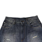 Dolce & Gabbana Blue Washed Tattered Cotton Men Jeans