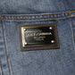 Dolce & Gabbana Blue Washed Tattered Cotton Men Jeans