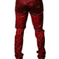 Dolce & Gabbana Red Leopard Print Cotton Skinny Denim Jeans