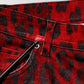 Dolce & Gabbana Red Leopard Print Cotton Skinny Denim Jeans