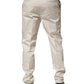 Dolce & Gabbana White Cotton Dress Slim Formal Pants