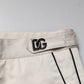 Dolce & Gabbana White Cotton Dress Slim Formal Pants