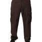 Dolce & Gabbana Brown Cotton Cargo Jogger Men Pants