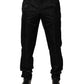 Dolce & Gabbana Black Cotton DG Crown Dress Pants
