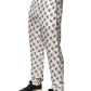 Dolce & Gabbana White Floral Silk Casual Lounge Pants
