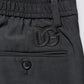 Dolce & Gabbana Black Wool Dress Slim Formal Pants