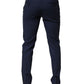 Dolce & Gabbana Dark Blue Wool Dress Formal Pants