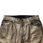 Dolce & Gabbana Gold Tattered Cotton Stretch Slim Denim Jeans