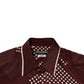 Dolce & Gabbana Maroon Dotted Silk Long Sleeve Casual Shirt