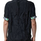 Dolce & Gabbana Black Silk Short Sleeves Men Casual Shirt