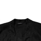 Dolce & Gabbana Black Linen Long Sleeves Men Casual Shirt
