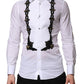 Dolce & Gabbana White GOLD Embellished Formal Men Dress Shirt