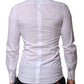 Dolce & Gabbana White GOLD Embellished Formal Men Dress Shirt