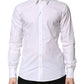 Dolce & Gabbana White Cotton Long Sleeves Dress Formal Shirt