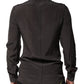 Dolce & Gabbana Dark Brown Silk GOLD Men Dress Formal Shirt