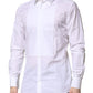 Dolce & Gabbana White Bib Cotton Poplin GOLD Men Formal Shirt