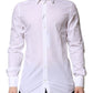Dolce & Gabbana White GOLD Long Sleeves Dress Formal Shirt