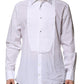 Dolce & Gabbana White Bib Cotton Poplin GOLD Formal Shirt