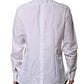 Dolce & Gabbana White Bib Cotton Poplin GOLD Formal Shirt