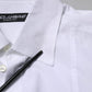 Dolce & Gabbana White Cotton Short Sleeves Dress Formal Shirt