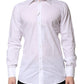 Dolce & Gabbana White Cotton Long Sleeves GOLD Formal Shirt
