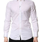 Dolce & Gabbana White GOLD Long Sleeves Dress Formal Shirt