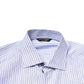 Dolce & Gabbana White Blue Striped Cotton Dress Formal Shirt