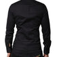 Dolce & Gabbana Blue Cotton GOLD Long Sleeves Formal Shirt