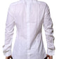 Dolce & Gabbana White Bib Cotton Poplin GOLD Men Formal Shirt
